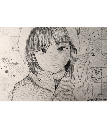 Mole Portrait Original Pencil Art